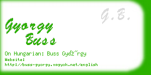 gyorgy buss business card